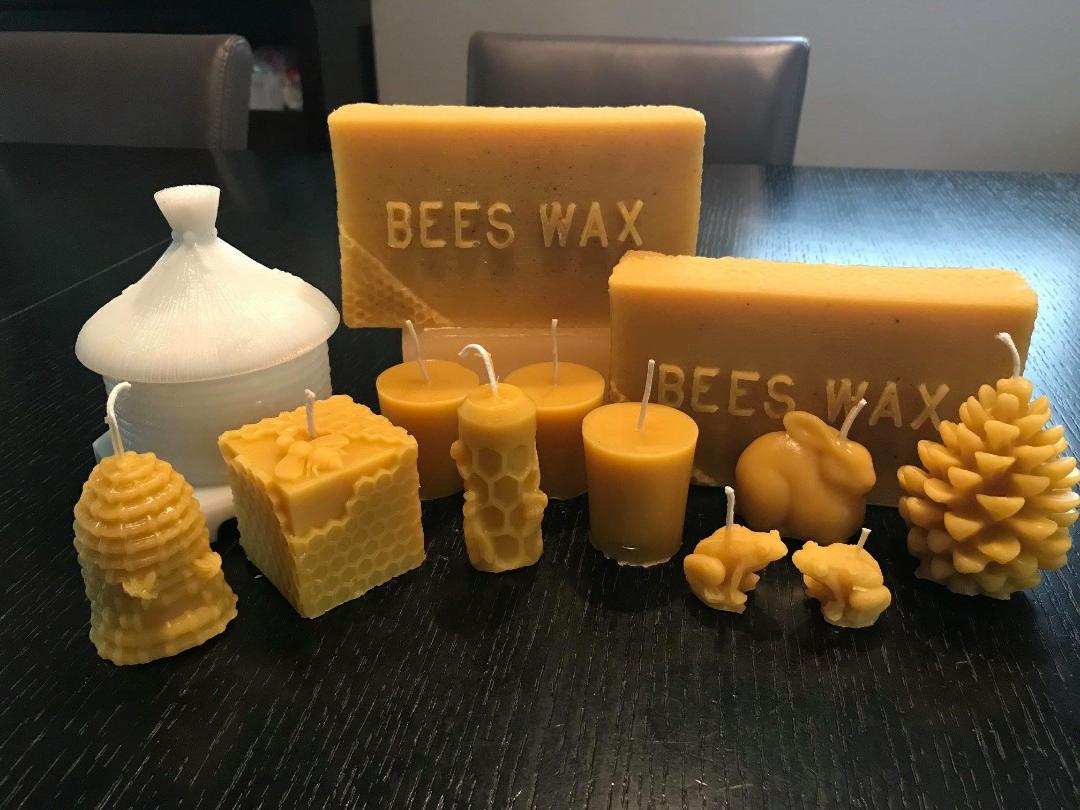 100% beeswax and candles