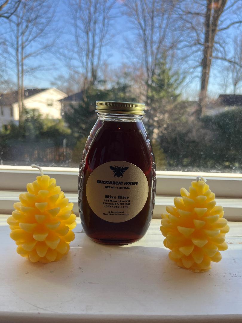 Made from 100% all-natural beeswax. These beautiful cones weigh roughly 2.9 oz and are absolutely stunning on any table. 